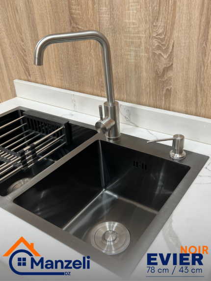 EVEIR CUISINE 78/43cm INOX 304 + ROBINET 360